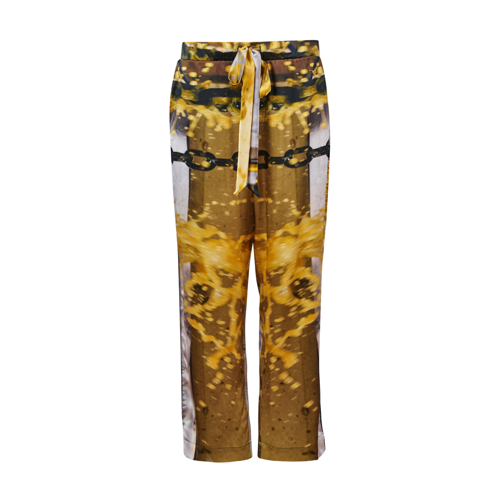 Steel Chain Silk Pants