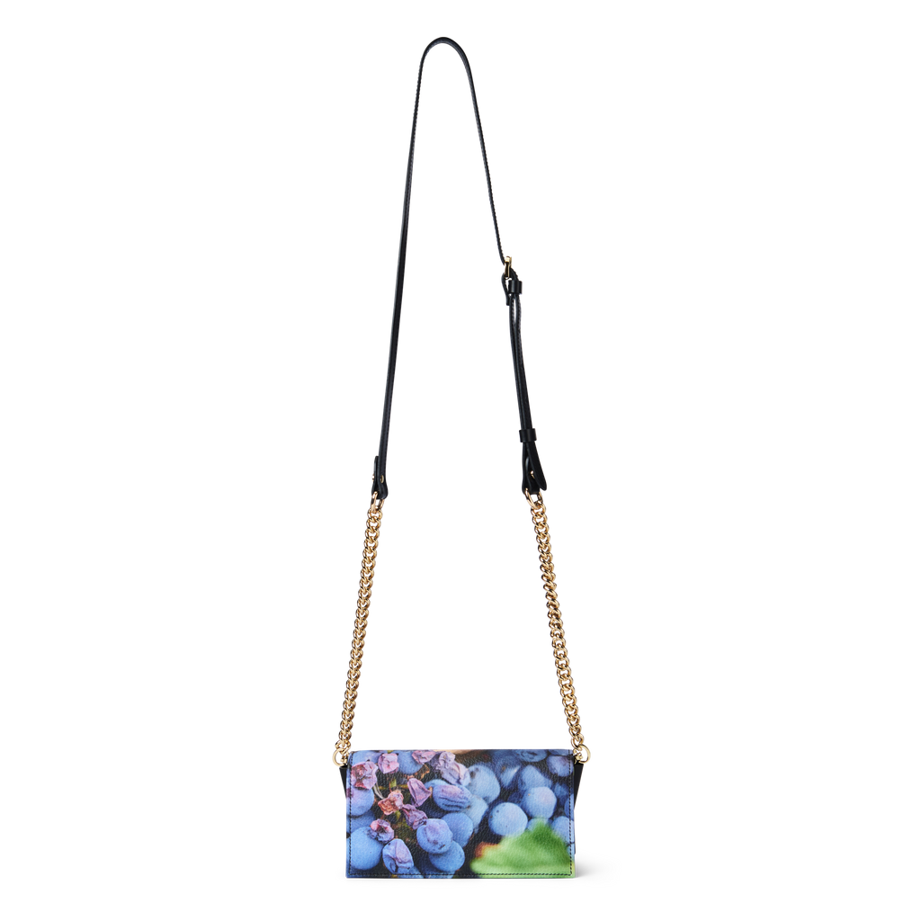 Red Wine Grape Leather Evening Bag