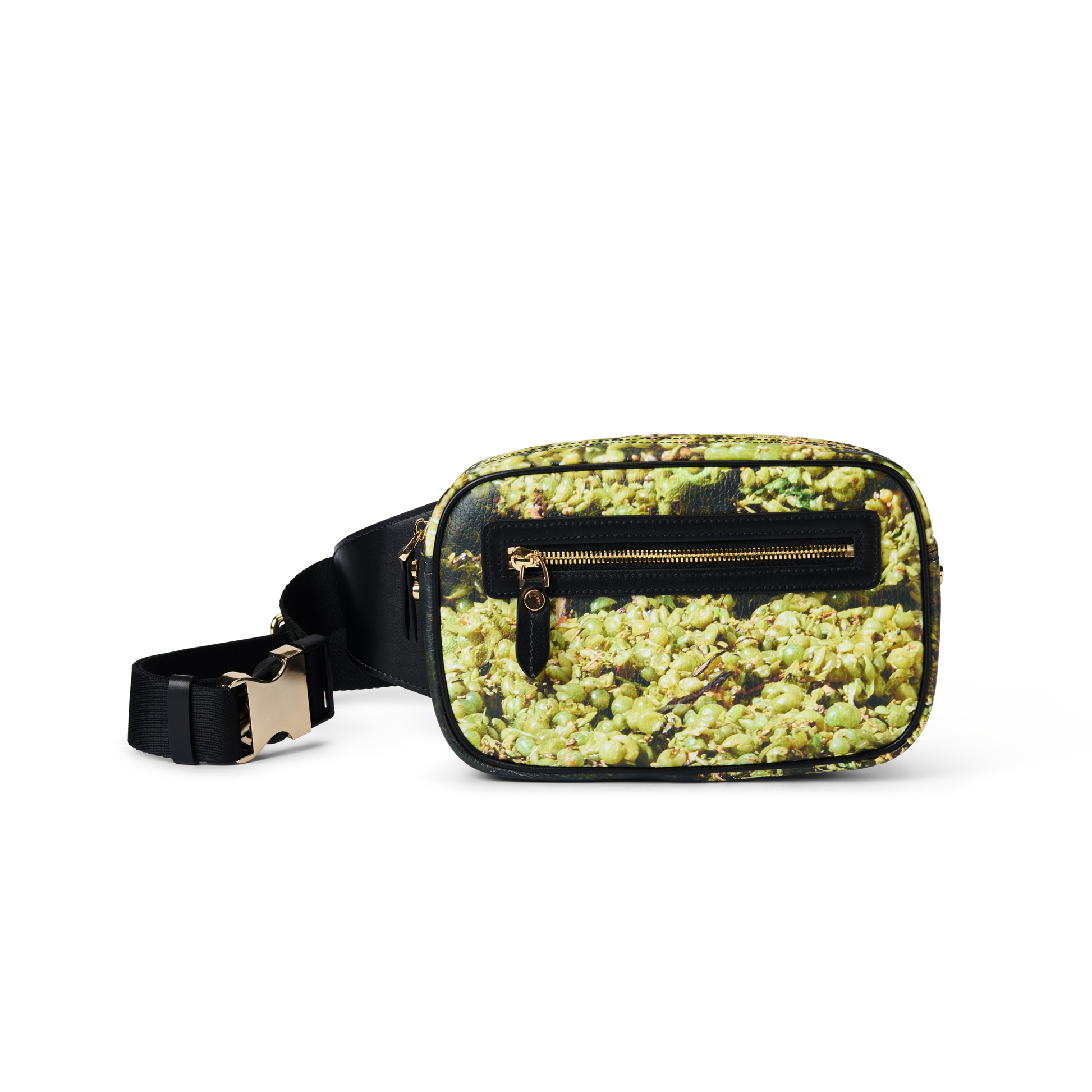 White Wine Grape Pebble Leather Bumbag