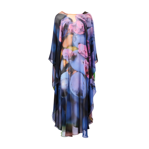Blue Grape Silk Caftan & Slip Dress