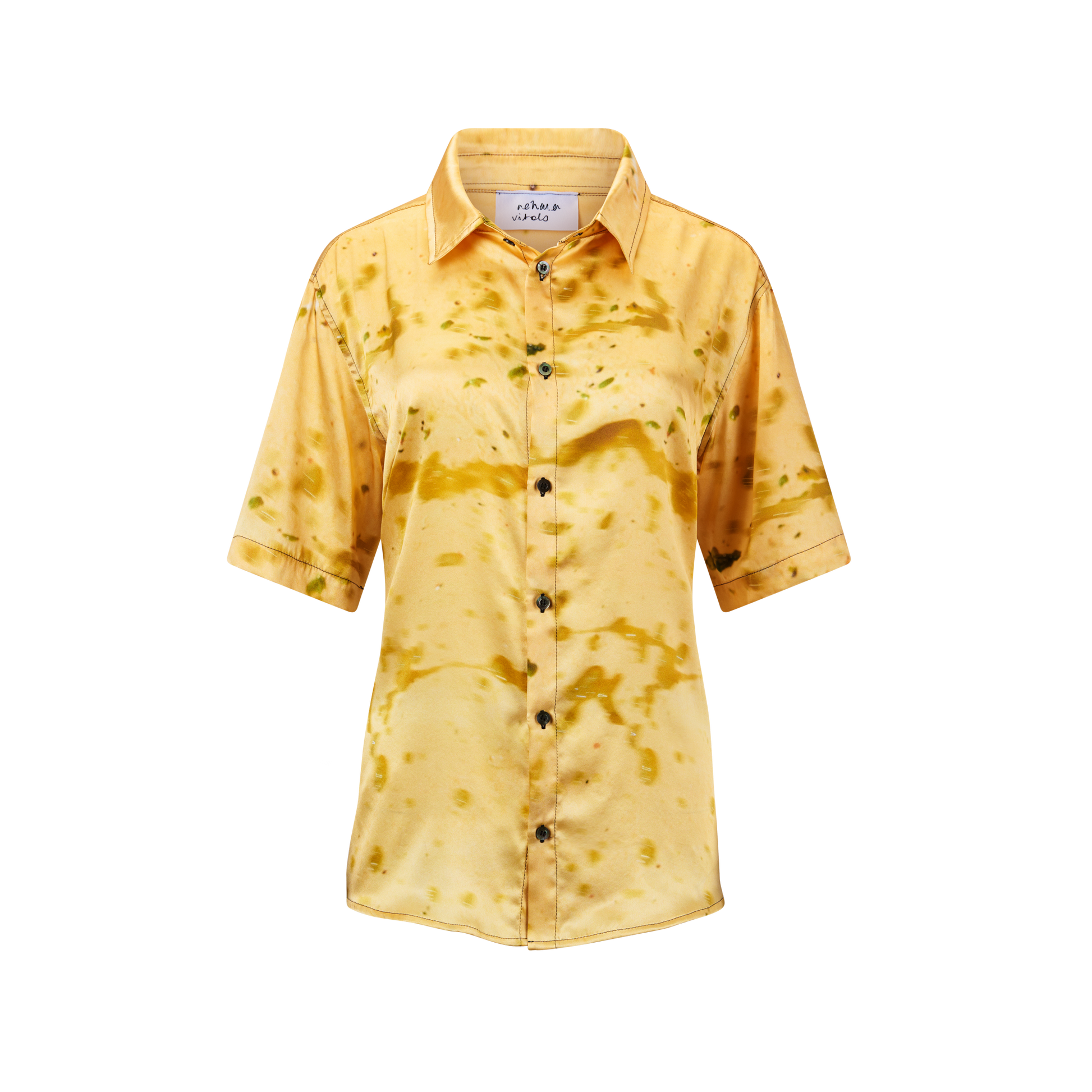 White Wine Grape Silk Shirt