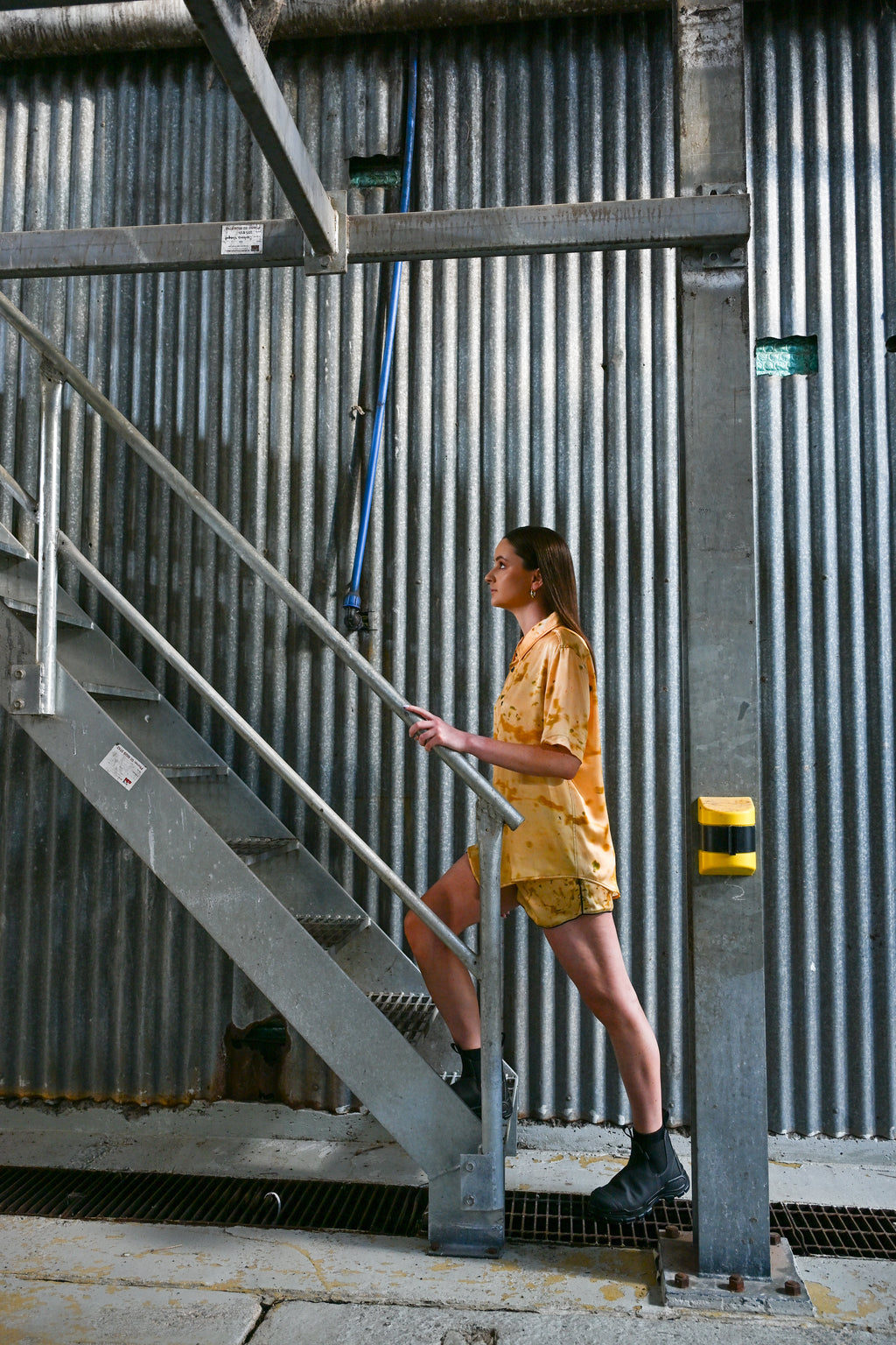 White Wine Grape Print Silk Drawstring Shorts