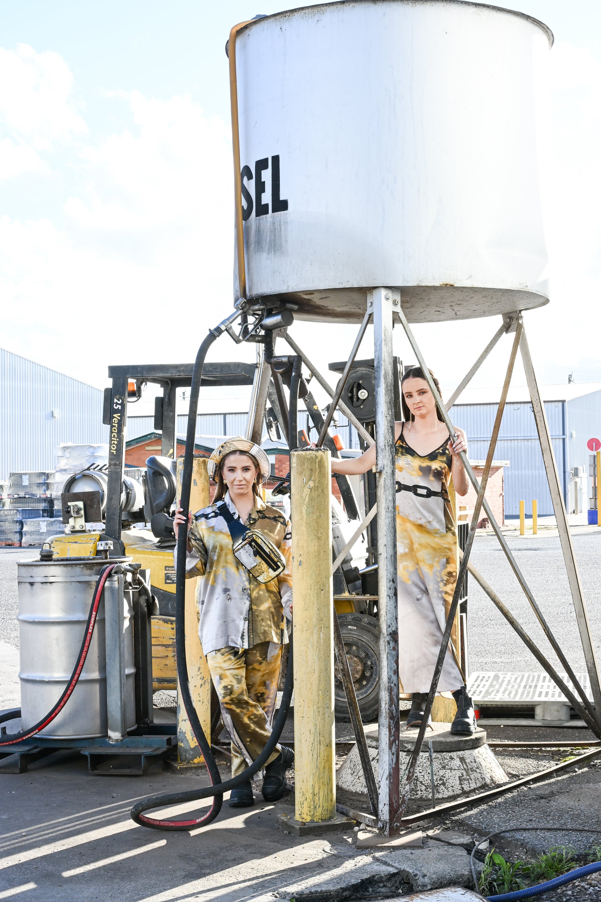 Steel Chain Silk Satin Shirt