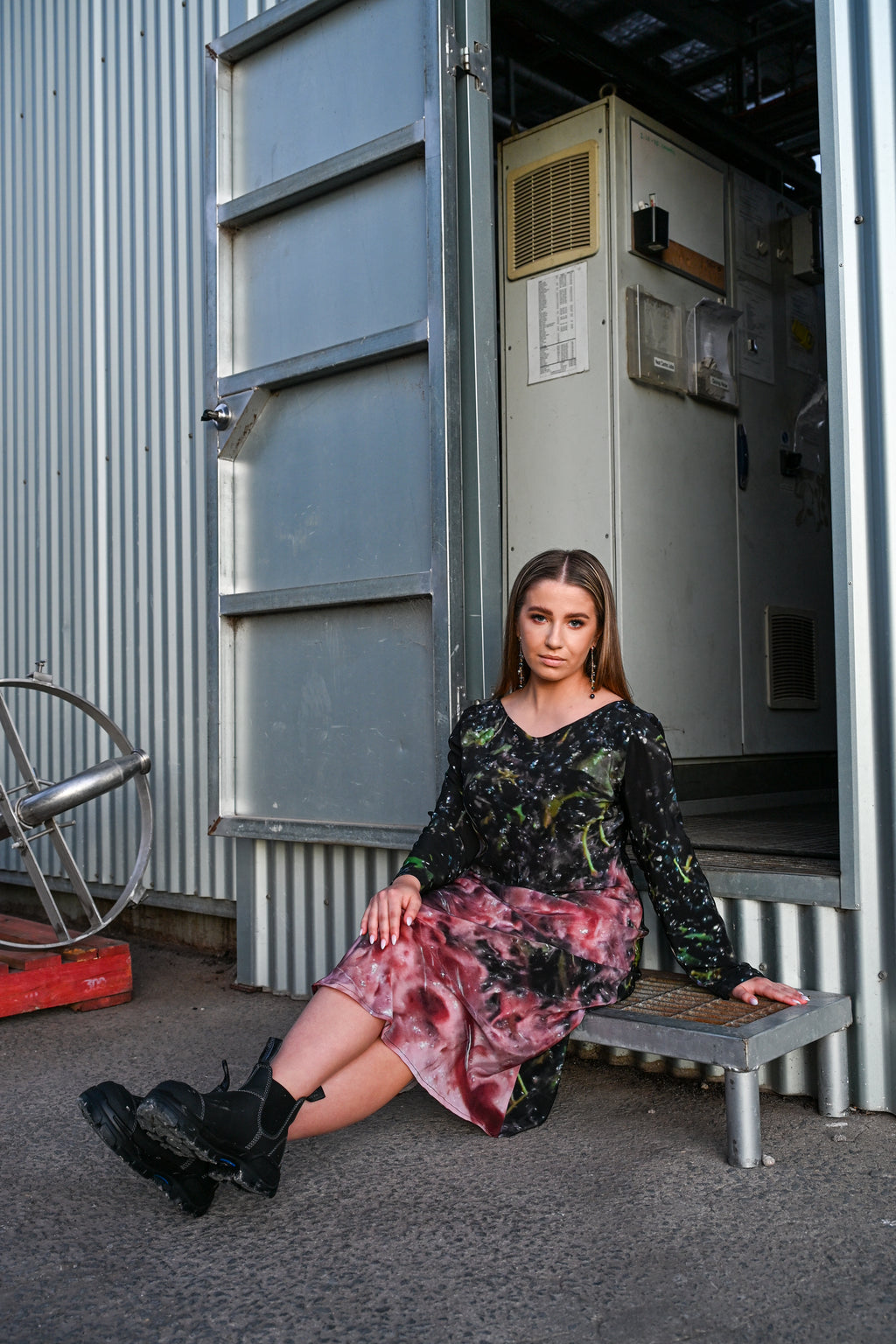 Black Grape Crush Silk Dress